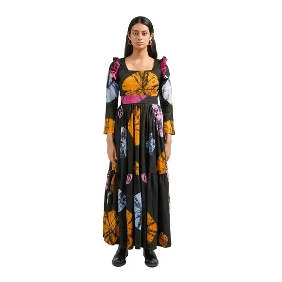 BUSAYO Dola Autumn Dress Vibrant Floral Print Soft Relaxed Comfort SZ XXS New! - Picture 1 of 15